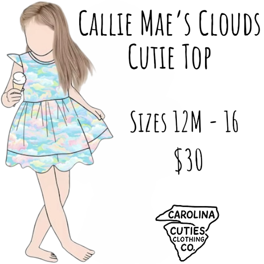 Callie Mae's Clouds Cutie Top