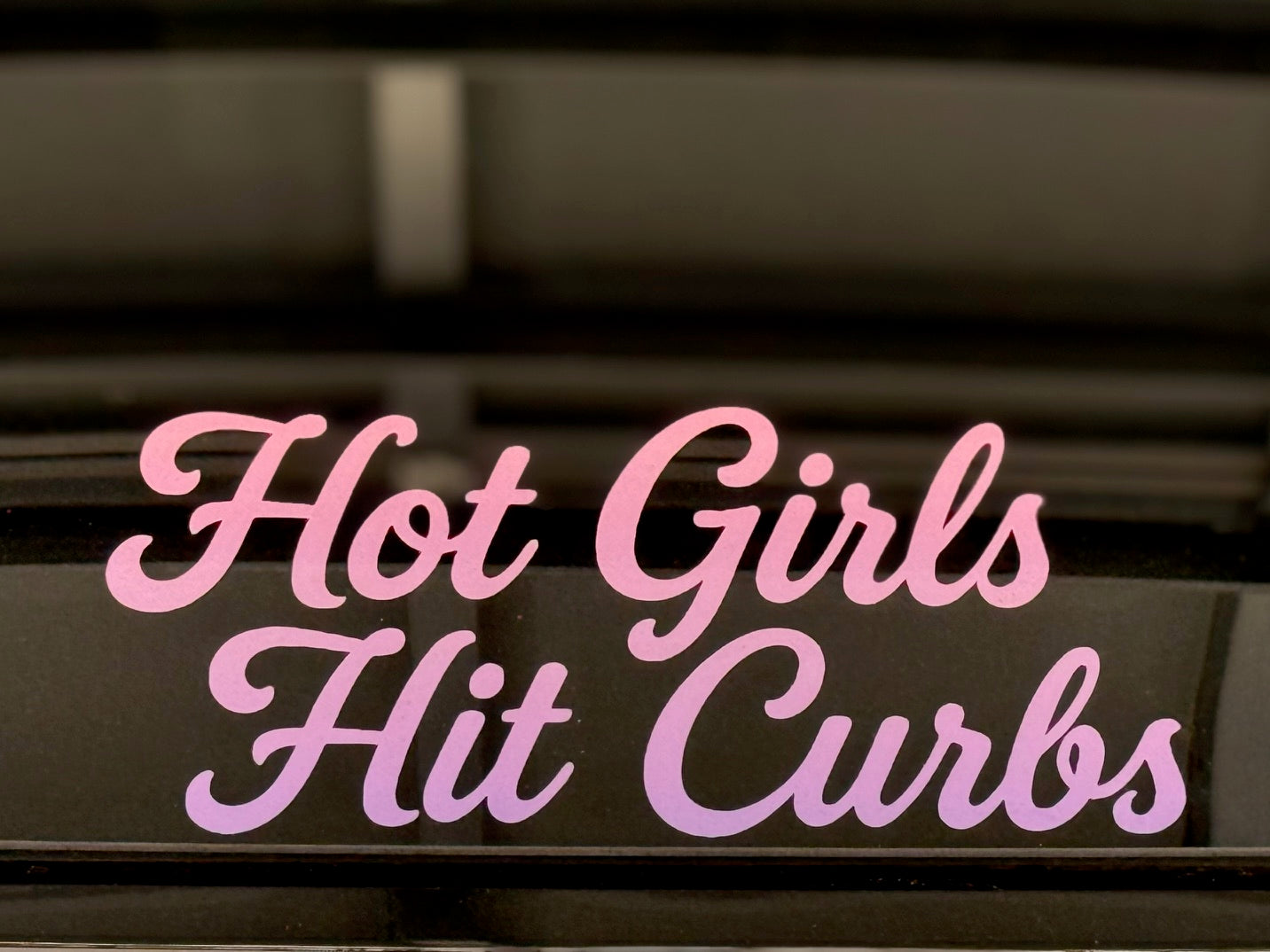 Hot Girls Hit Curbs Vinyl Sticker