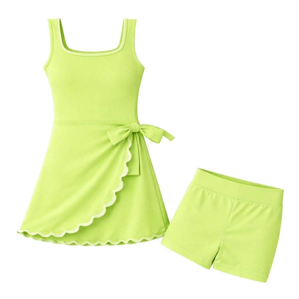 Lemon Lime Twist & Twirl Athletic Dress