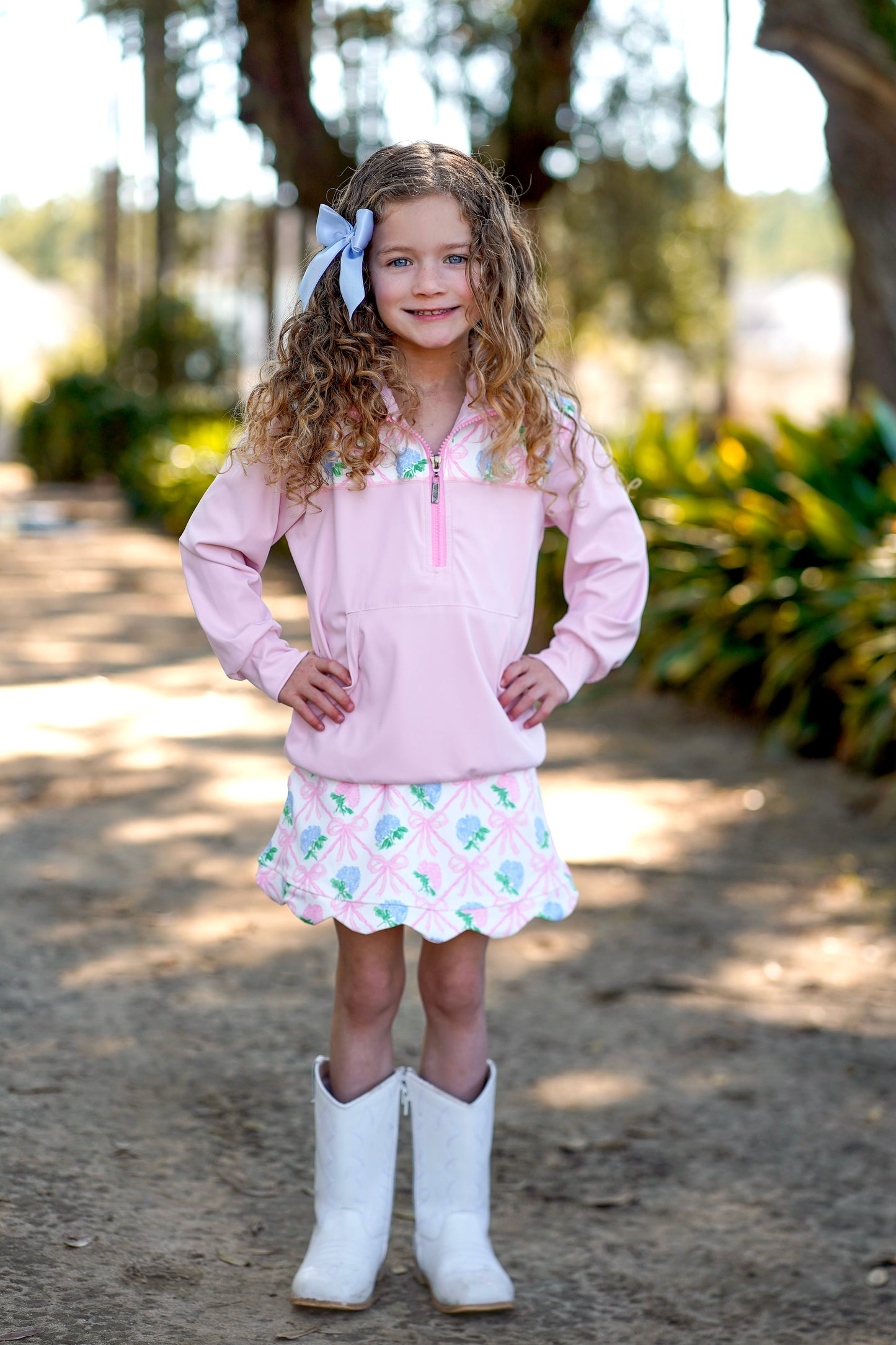 Girls Hydrangea Pullover