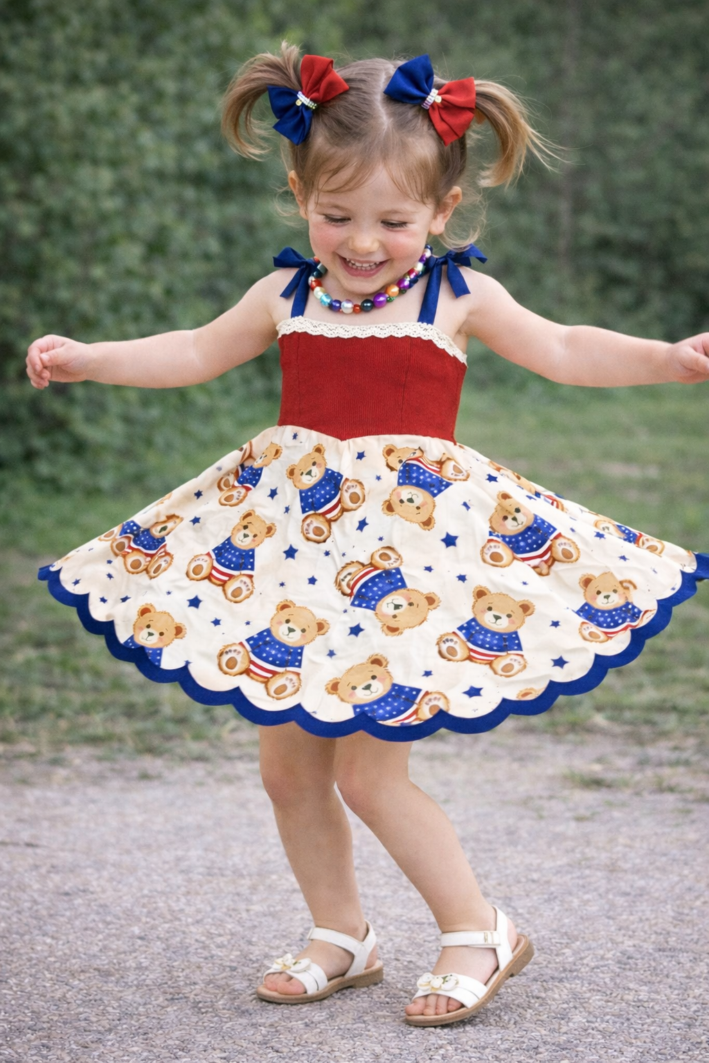 Red, White, & Teddy Too Emberleigh Twirl