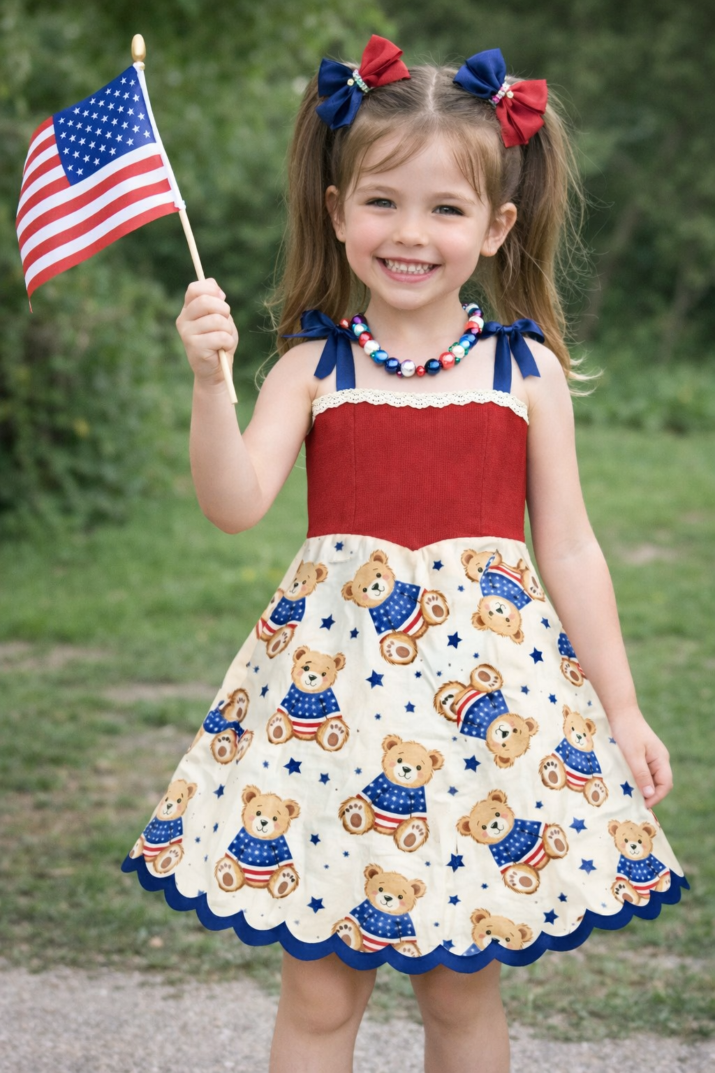 Red, White, & Teddy Too Emberleigh Twirl