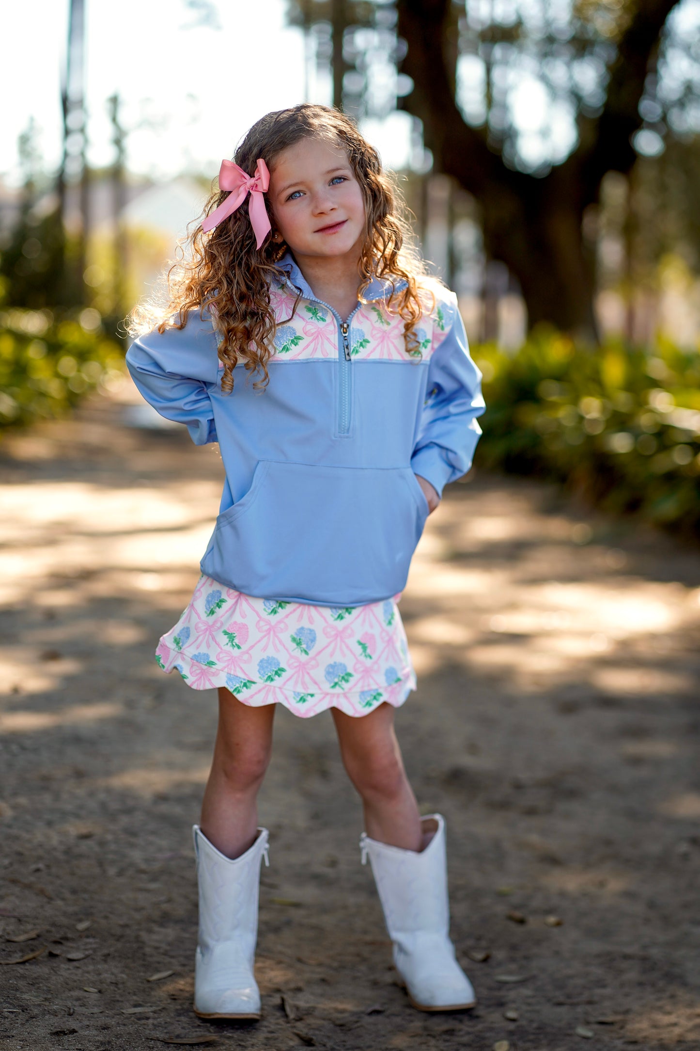 Girls Hydrangea Pullover
