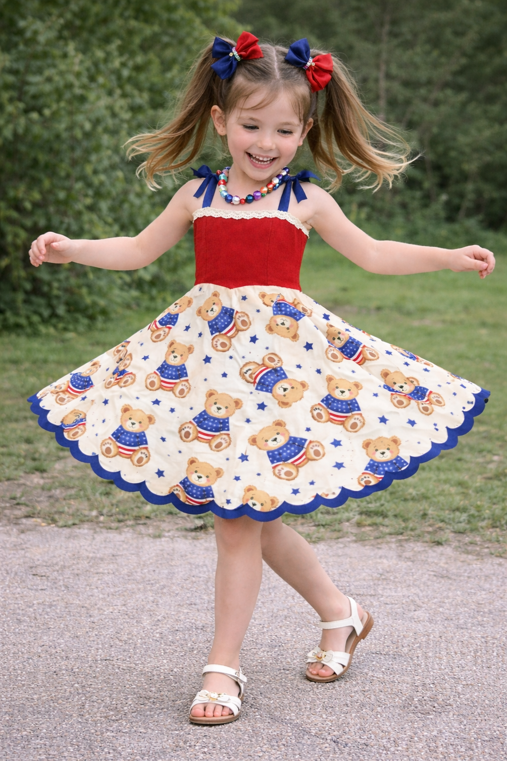 Red, White, & Teddy Too Emberleigh Twirl