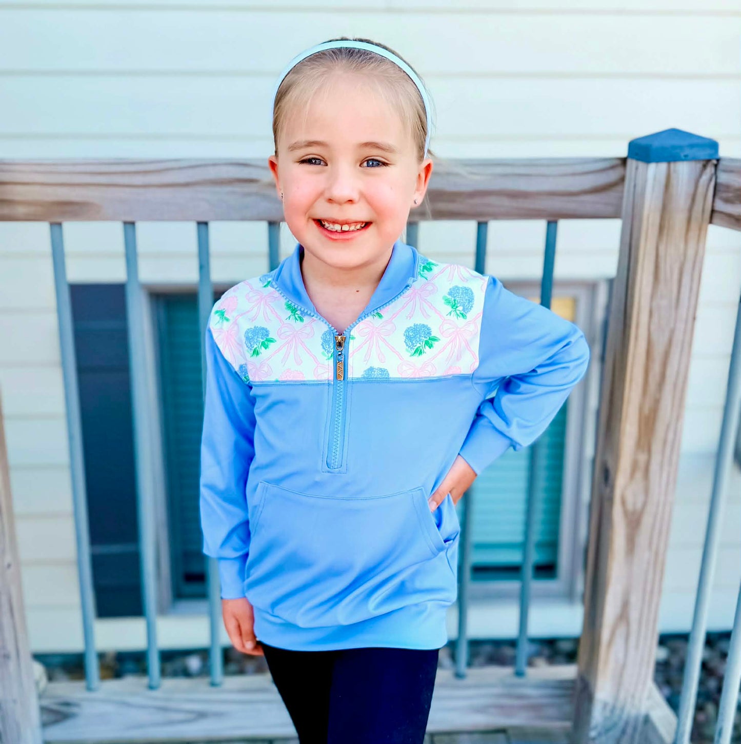 Girls Hydrangea Pullover