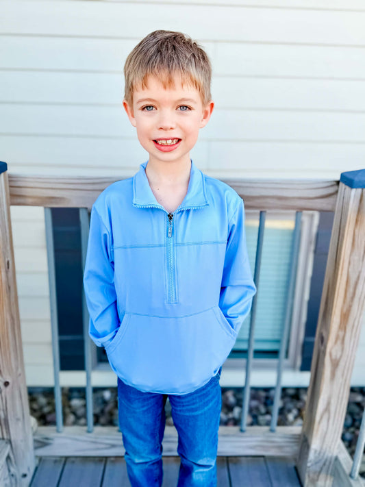 Boys Blue Hydrangea Pullover