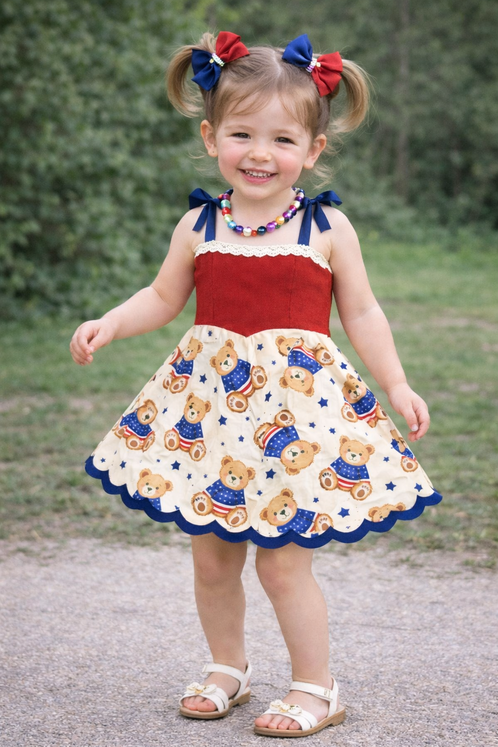 Red, White, & Teddy Too Emberleigh Twirl