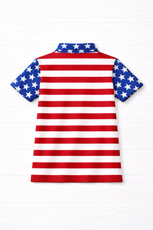 Boys Stars & Stripes Logan Athletic Polo