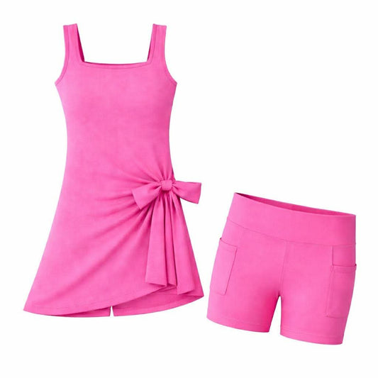 Punchy Pink Flex & Flirt Athletic Dress