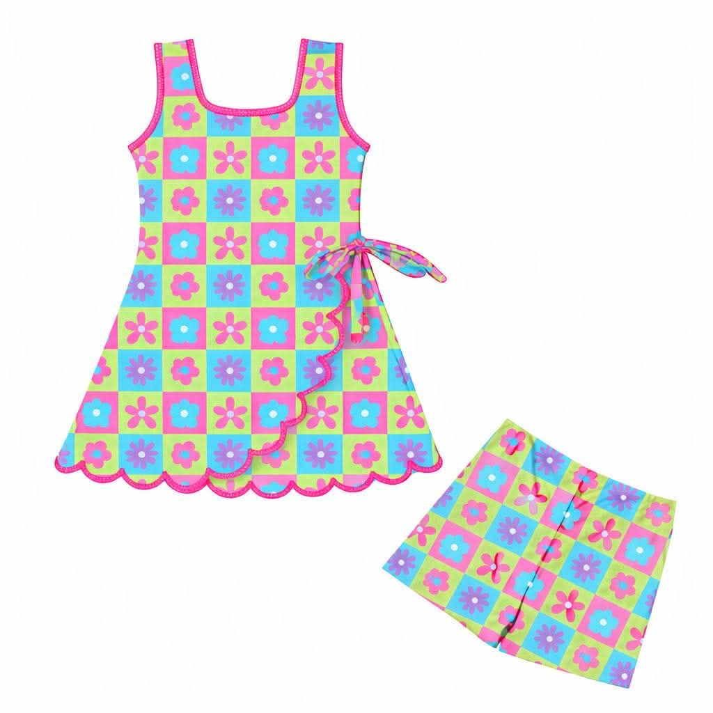 Petal Pop Twist & Twirl Athletic Dress